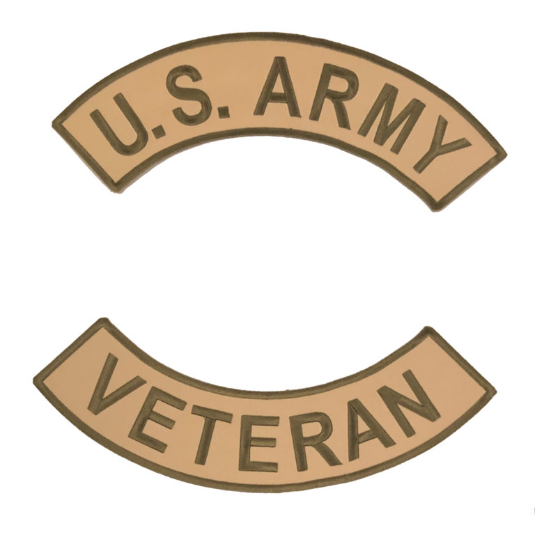 U.S. ARMY VETERAN TOP & BOTTOM ROCKER SET | ABC PATCHES