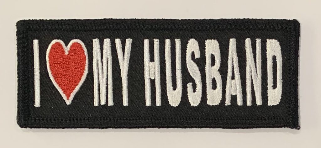 I LOVE MY HUSBAND WITH HEART OUTLINE PATCH – ABC PATCHES