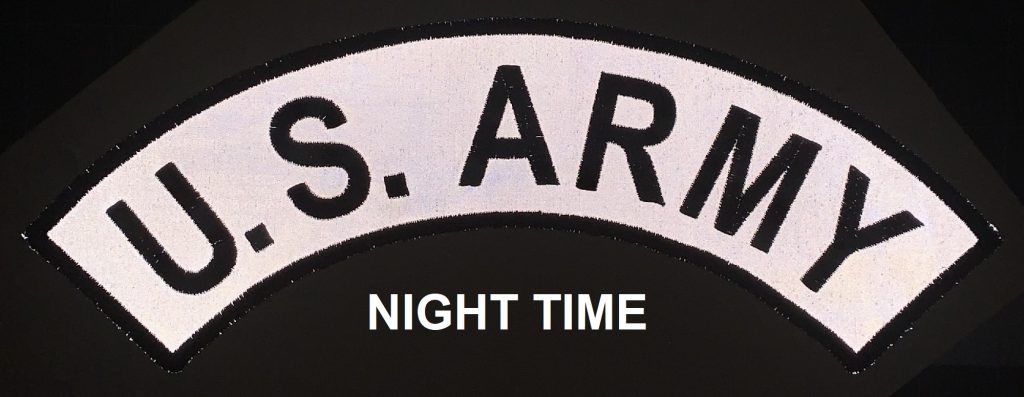 U.S. ARMY VETERAN TOP & BOTTOM ROCKER SET REFLECTIVE PATCH | ABC PATCHES