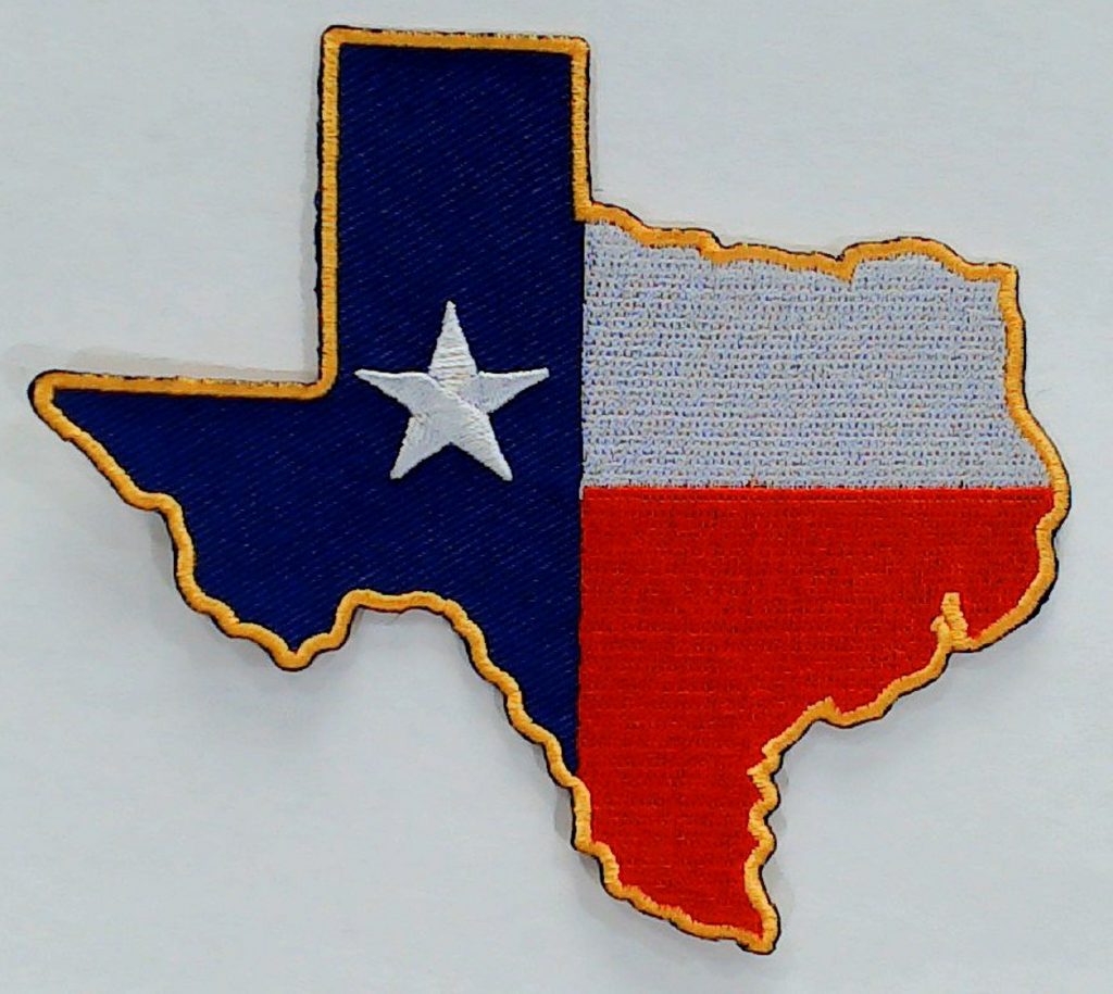 TEXAS FLAG IN SHAPE OF TEXAS PATCH – ABC PATCHES